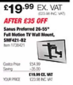 Preferred 26-55" Full Motion TV Wall Mount, SMF421-B2