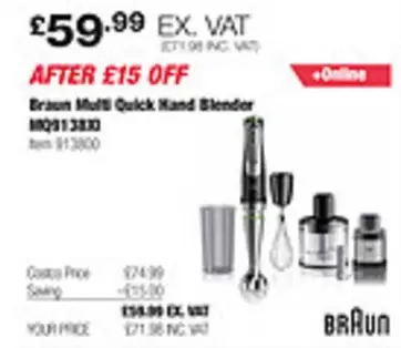 Braun - Multi Quick Hand Blender MQ913830