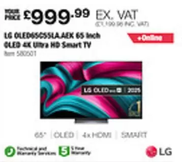 LG - OLEDSSCSSLAAEK 65 Inch QLED 4K Ultra HD Smart TV