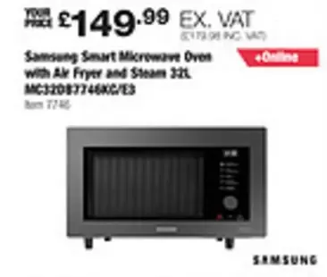 samsung - Smart Microwave Oven with Alr Fryer and Steam 3:21 MC32087746KC/ES