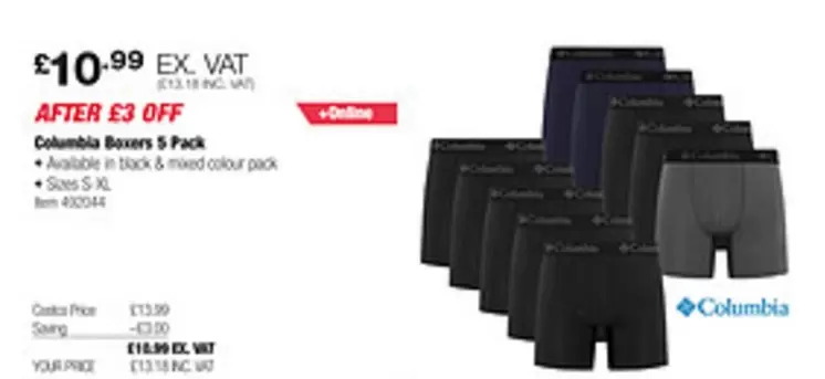 Columbia - Bovers 5 Pack