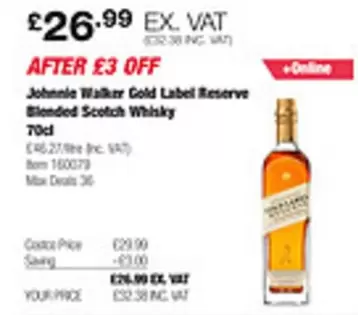 Johnnie Walker - Gold Label Reserve Blended Scotch Whisky