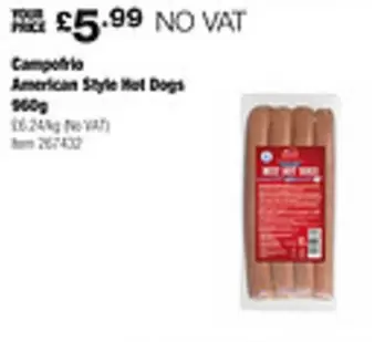 American Style Hot Dogs