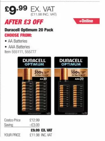 Duracell - Optimum 20 Pack