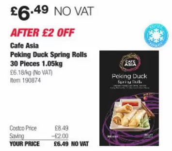 Peking Duck Spring Rolls