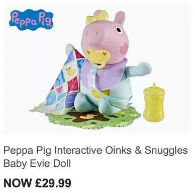 Peppa Pig - Interactive Oinks & Snuggles Baby Evie Doll