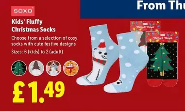 Kids' Fluffy Christmas Socks