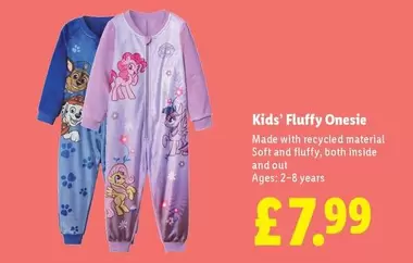 Kids' Fluffy Onesie