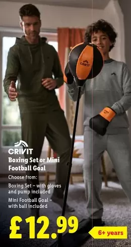 Crivit - Boxing Set or Mini Football Goal