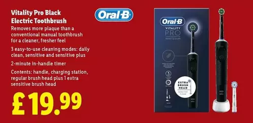 Oral-B - Vitality Pro Black Electric Toothbrush