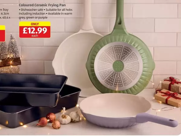 Coloured Ceramic Frying Pan