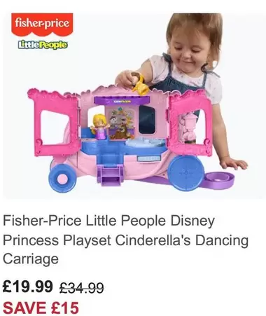 Disney Princess - Little People Playset Cinderella's Dancing Carriage