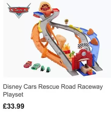 Disney Cars - Rescue Road Raceway Playset