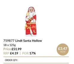 Lindt - Santa Hollow