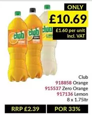 Club - Orange, Zero Orange, Lemon