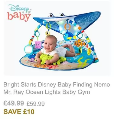 Disney - Finding Nemo Mr. Ray Ocean Lights Baby Gym