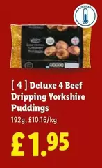 Deluxe - 4 Beef Dripping Yorkshire Puddings