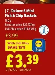 Deluxe -  6 Mini Fish & Chip Baskets