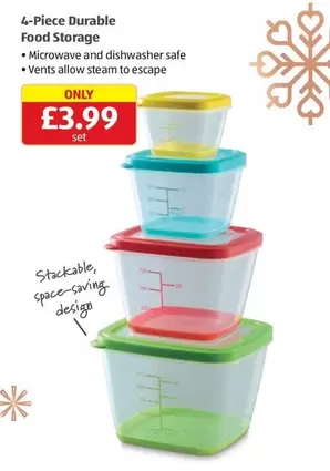 4-Piece Durable Food Storage