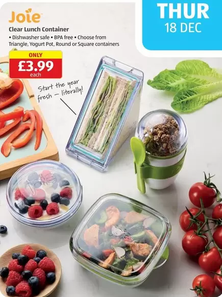 Clear - Lunch Container