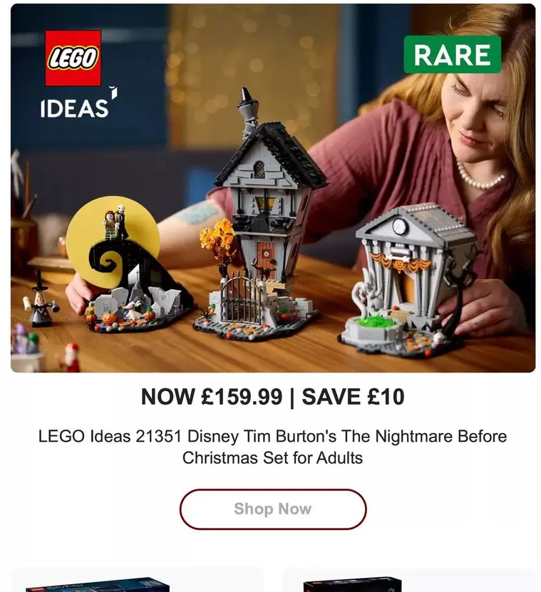 LEGO - Ideas 21351 Disney Tim Burton's The Nightmare Before Christmas Set for Adults