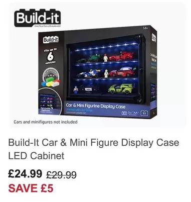 Cars - Car & Mini Figure Display Case LED Cabinet