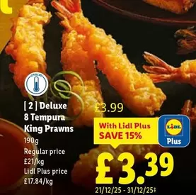 Deluxe -  8 Tempura King Prawns