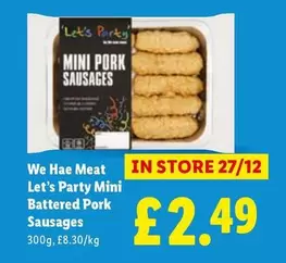 Mini Battered Pork Sausages