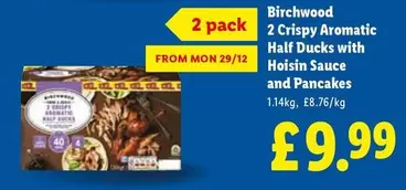 2 Crispy Aromatic Half Ducks with Hoisin Sauce and Pancakes