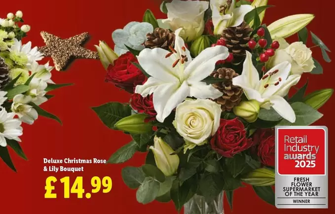 Deluxe -  Christmas Rose & Lily Bouquet
