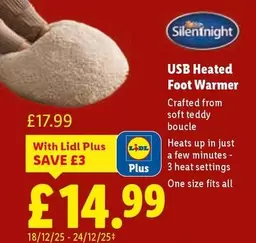 Lidl - USB Heated Foot Warmer