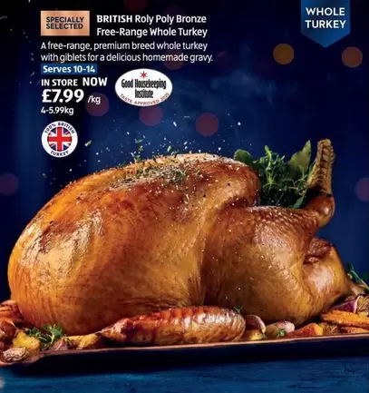 Premium - Roly Poly Bronze Free-Range Whole Turkey