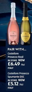 Prosecco -  Rosé,  Spumante DOC
