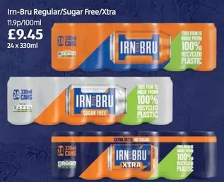 Irn Bru - Regular/Sugar Free/Xtra
