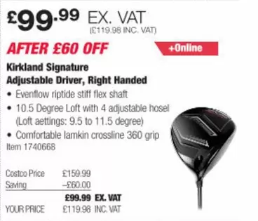 Signature - Adjustable Driver, Right Handed