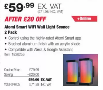 Finish - Smart WiFi Wall Light Sconce