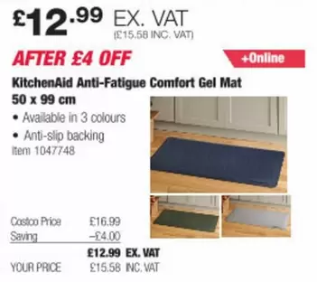 KitchenAid - Anti-Fatigue Comfort Gel Mat 50 x 99 cm