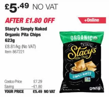 Naked - Simply  Organic Pita Chips