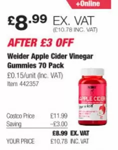 Apple -  Cider Vinegar Gummies 70 Pack