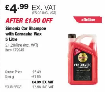 Simoniz - Car Shampoo with Carnauba Wax