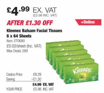 Kleenex - Balsam Facial Tissues