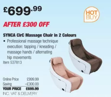 Circ Massage Chair in 2 Colours