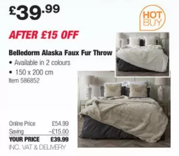 Alaska Faux Fur Throw