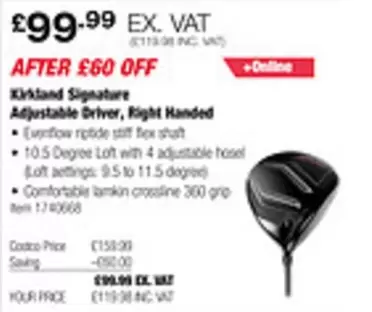 Signature - Adjustable Driver, Right Handed