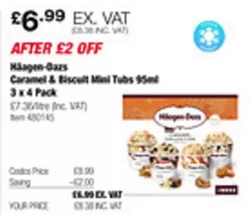 Häagen-Dazs - Caramell & Biscuit Mini Tubs 95m²