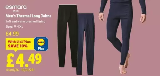 Esmara - Men's Thermal Long Johns