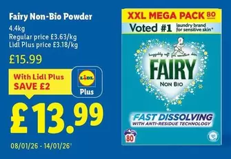 Fairy - Non-Bio Powder