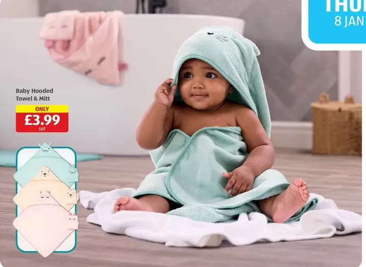 Baby Hooded Towel & Mitt
