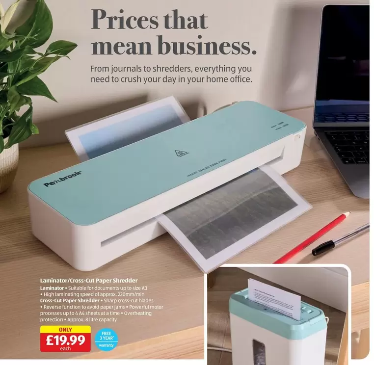 Sharp - Laminator/Cross-Cut Paper Shredder