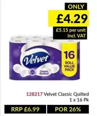 Velvet - Classic Quilted